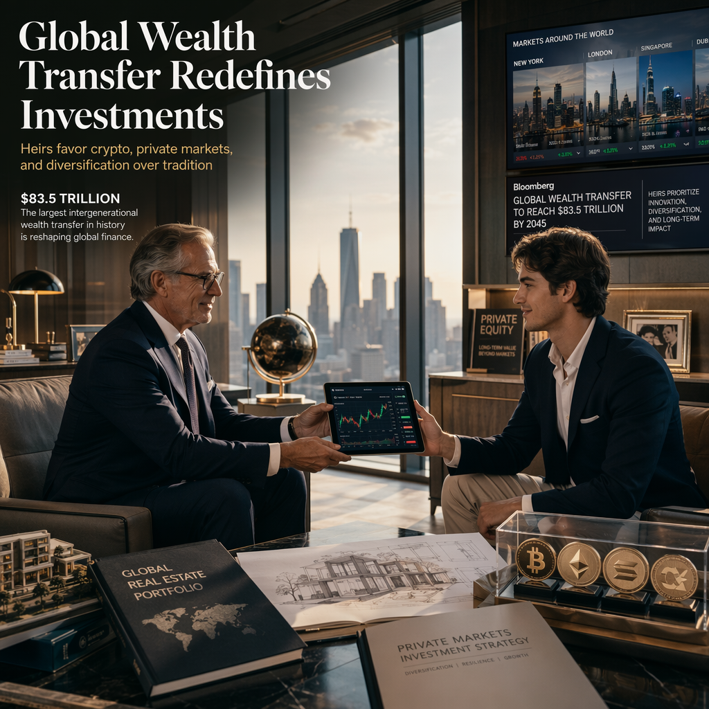 Historic $83.5 Trillion Wealth Transfer Shifts Heir Investment Strategies Toward Diversification and Crypto